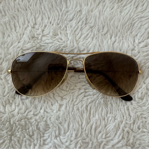 Ray Ban 56014 Pilot Aviator Gradient Sunglasses - Polished Gold / Brown - Picture 2 of 16